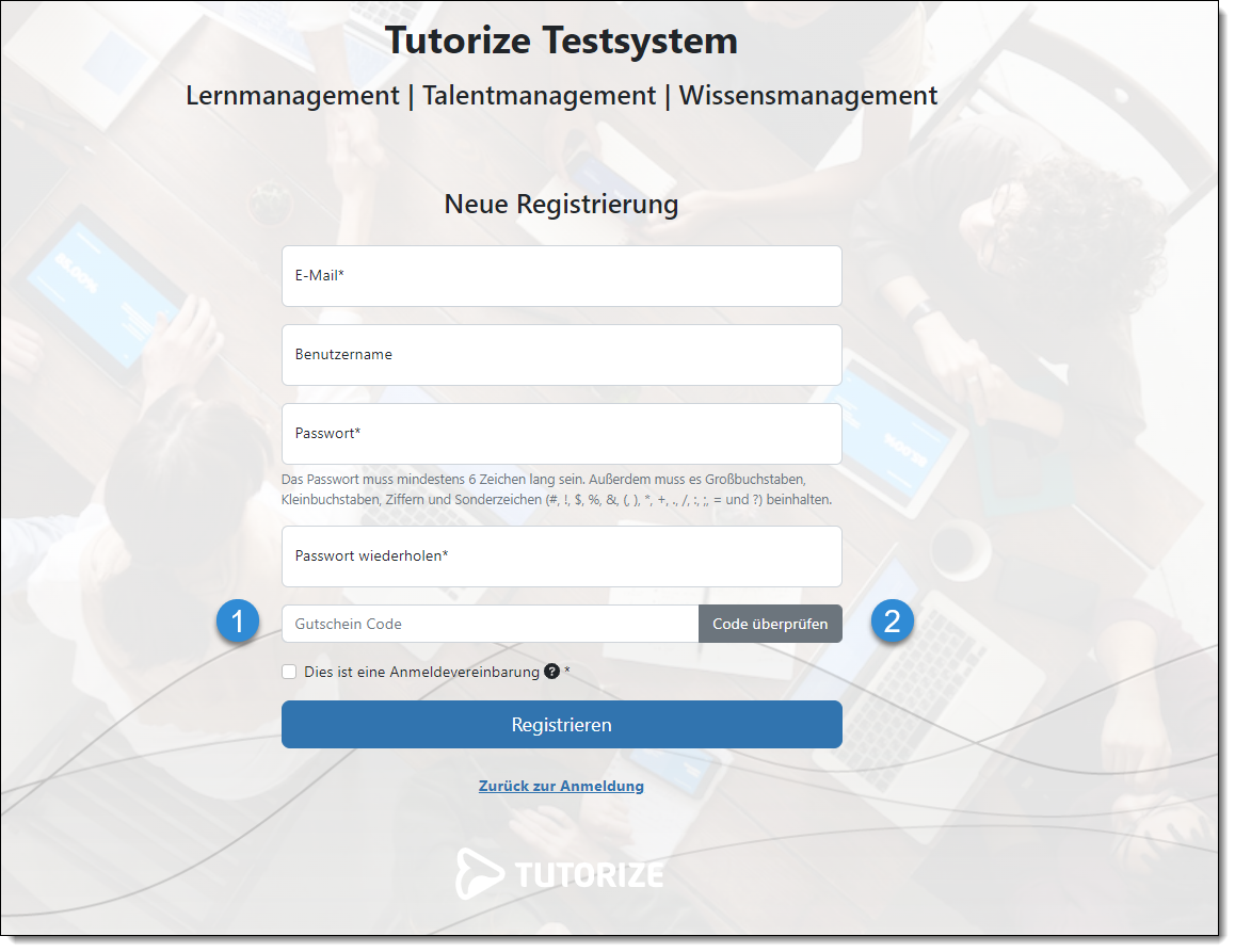 So lösen Sie Gutscheine ein (im Benutzermenü und/ oder bei der